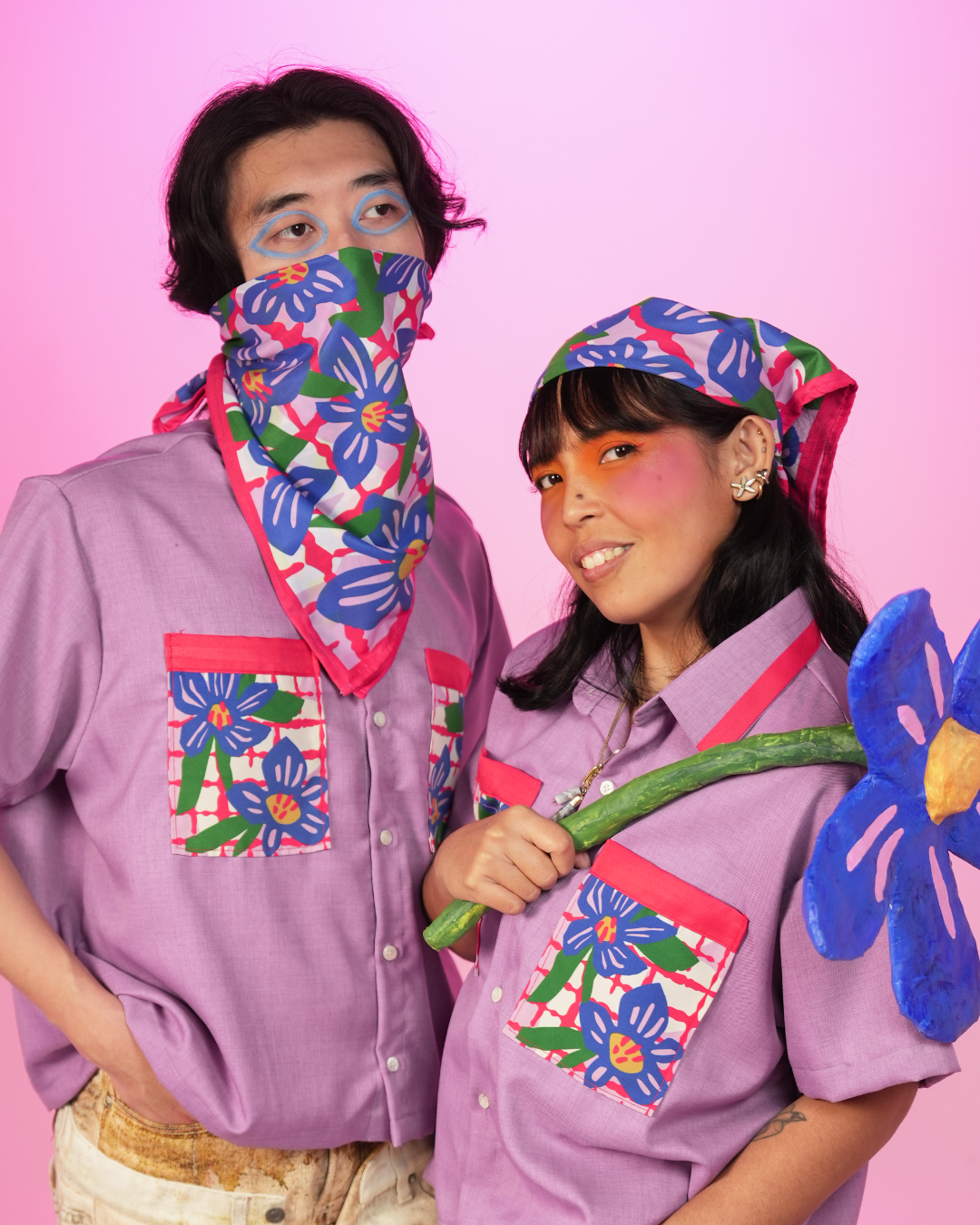 Print Mix Scarf - PICNIC IN THE PARK🪻