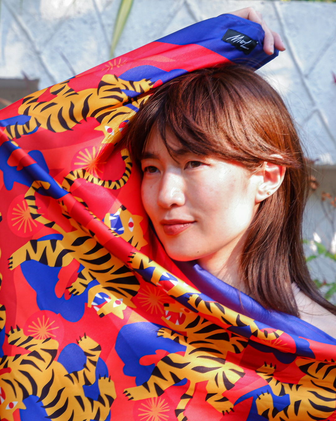 XL Silk Print Mix Scarf - TOUSLING TIGERS 🐅