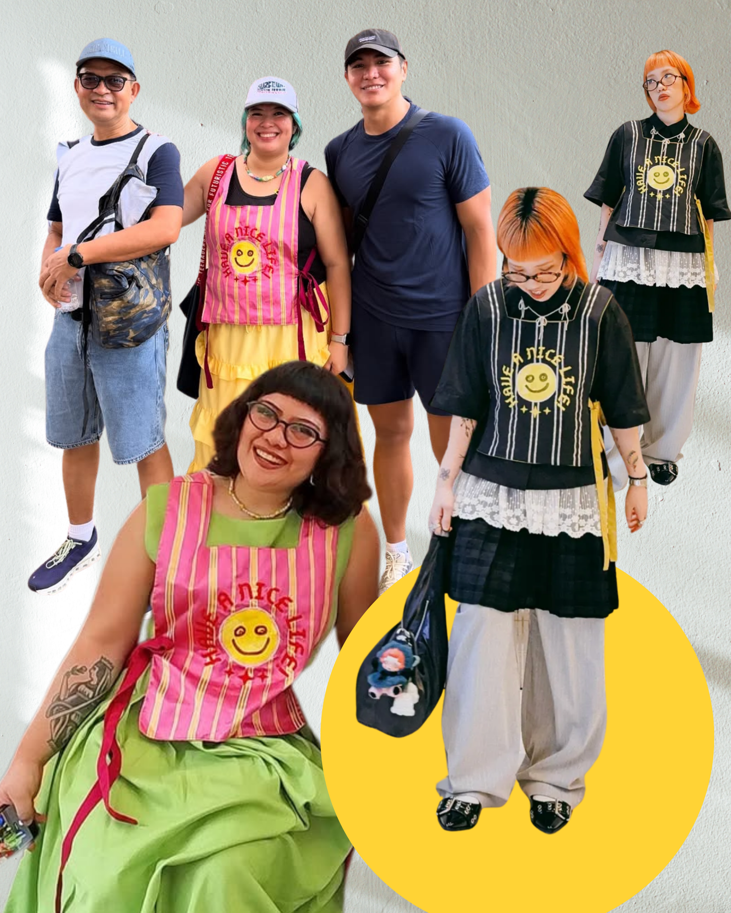 HAVE A NICE LIFE! Smiley Bag Sando 🙂 Pink