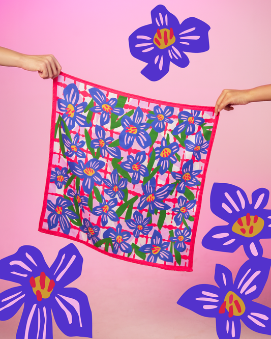 Print Mix Scarf - PICNIC IN THE PARK🪻