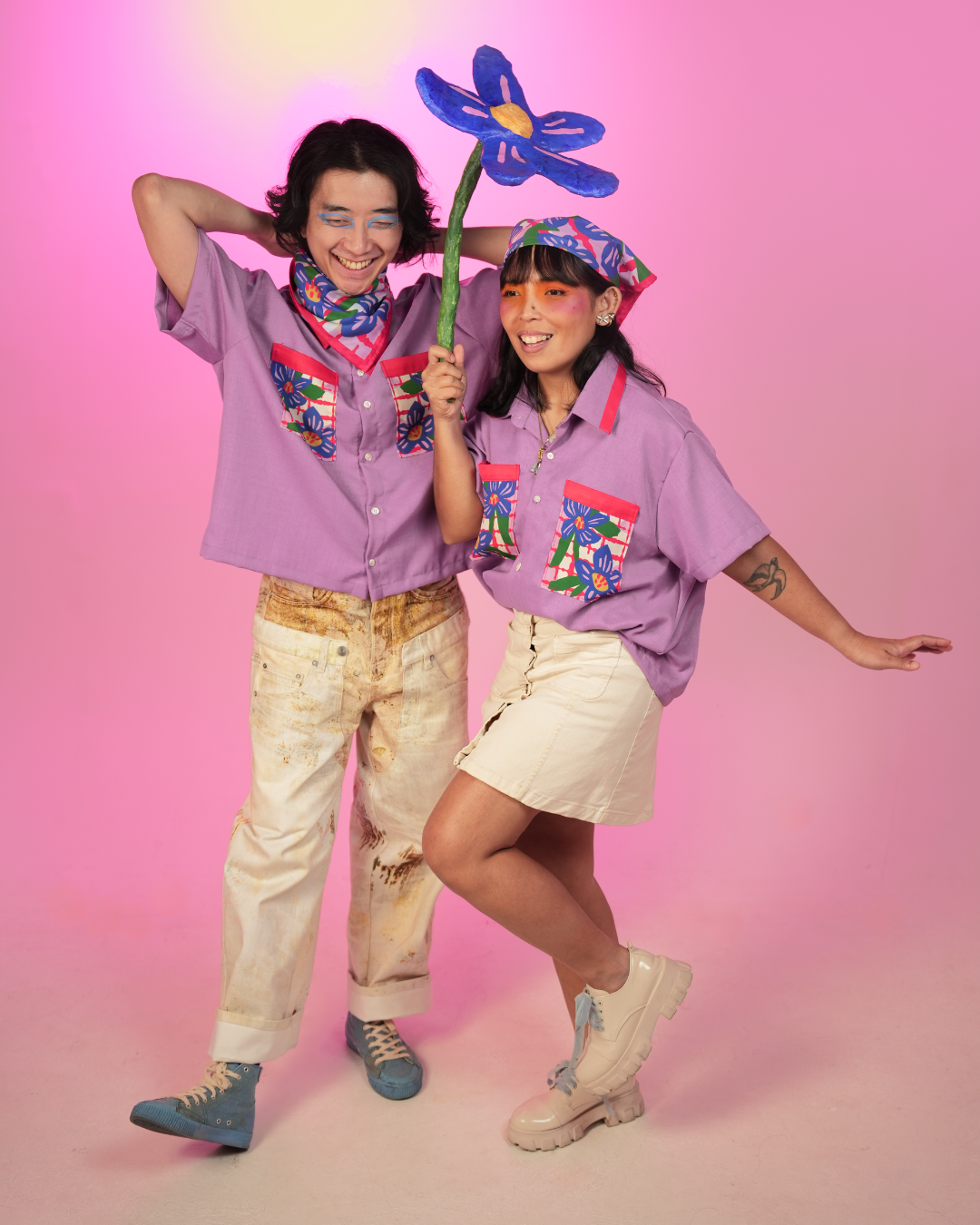 Print Mix Scarf - PICNIC IN THE PARK🪻