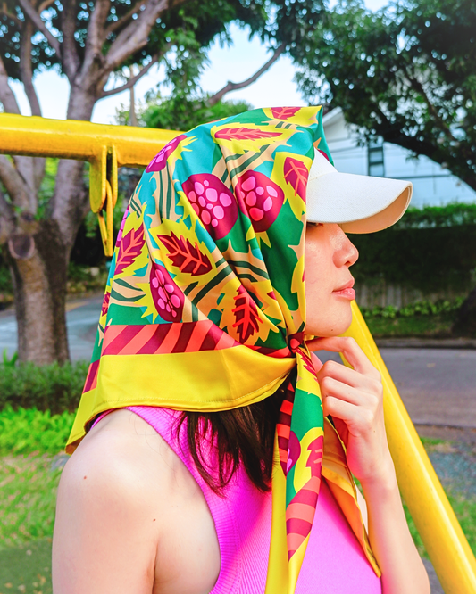 XL Silk Print Mix Scarf - BRAMBLEBERRY JAM 🍓