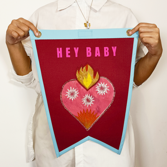 HEY BABY House Flag